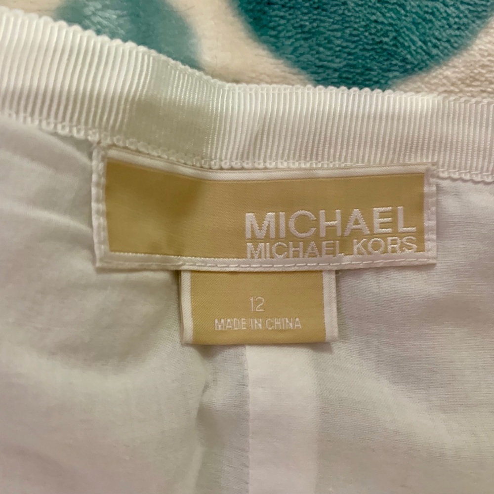 MICHAEL KORS White Linen Raw Hem A-Line Full Skirt - Picture 2 of 2